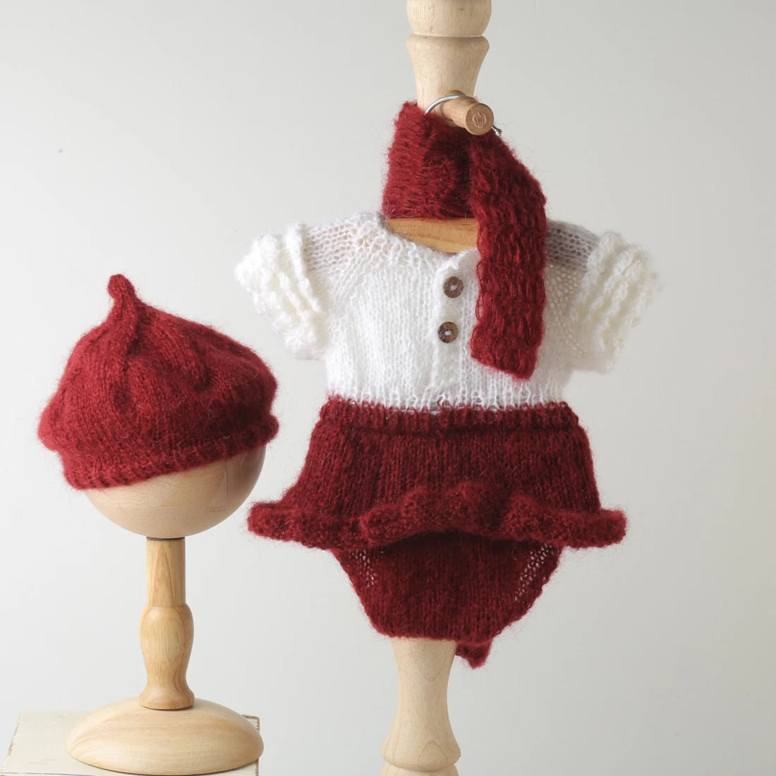 

Вязаное крючком платье из мохера, реквизит для фотосъемки новорожденных, детский комбинезон для позирования новорожденного, наряд с животными, комбинезон, реквизит для фотосессии