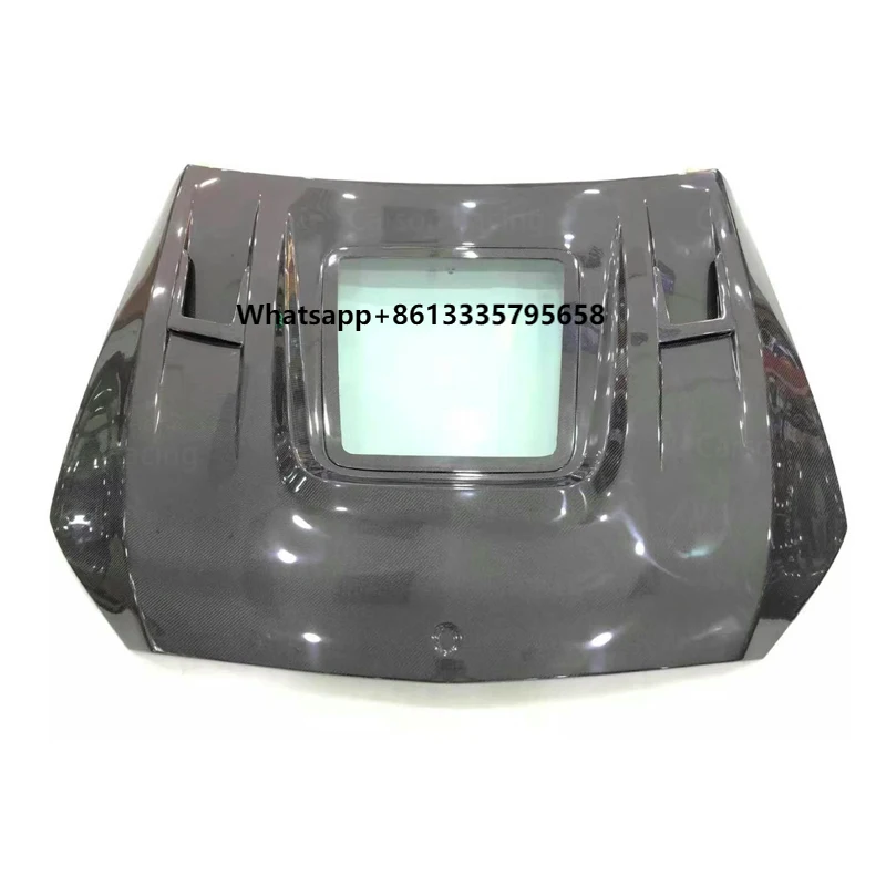 

Transparent Glass Style Real Carbon Fiber Hood for Mercedes Benz C-Class W205 C43 C63 Limousine Version Body Parts for C205 Cars