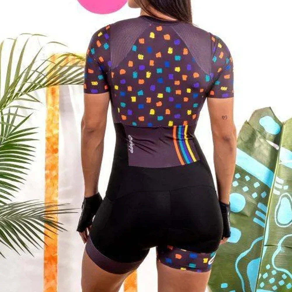 Ciclopp 2024 new ladies summer short-sleeved triathlon jumpsuit quick-drying breathable jumpsuit bike riding suit