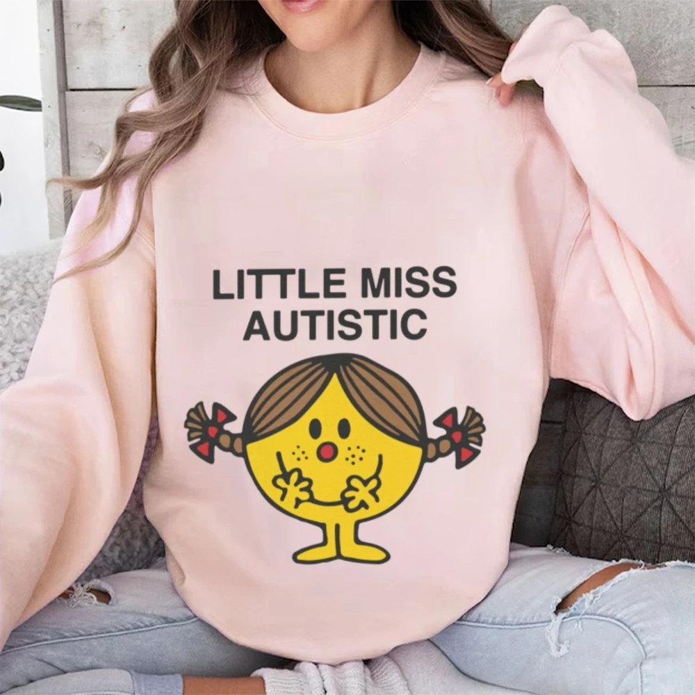 

Little Miss Autistic Trendy Graphic Sweatshirt Cusal Sweatshirt Trendy Long Sleeve Shirt Comfort Colors Unisex Sweatshirt