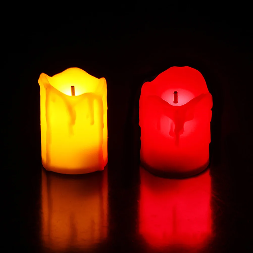 

2 Pcs Electronic Light Indoor Tealight Operated Votive Candles Flameless Led