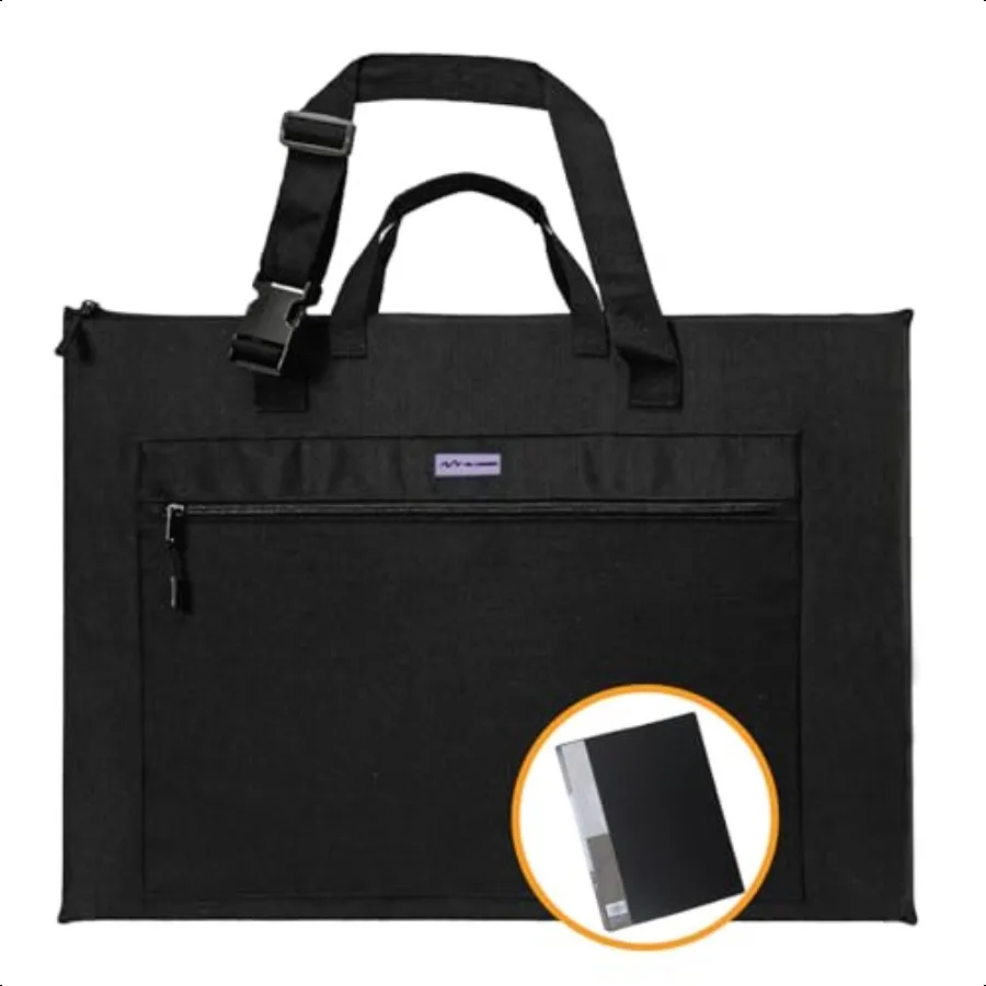 

Portfolio Folder for Artwork art portfolio case 18 x 24 Waterproof Polyester artists portfolio with Handle and Adjustable Shoul