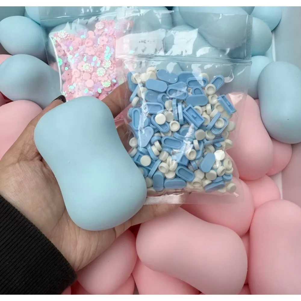 9JHandmade Simulated Soap Crispy Stress Ball - Fidget Squeeze Ball Round Block Filled ASMR Adult Anxiety Relief Toy image 4