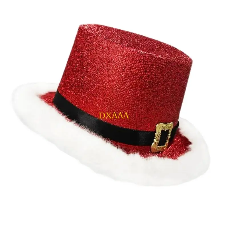 DXAA Santa Costume Hat Adjustable Size Breathable Design Perfect For Indoor Outdoor Festival Event