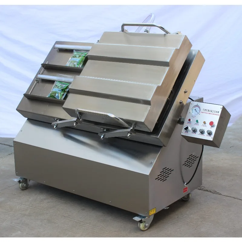 250g 500g 1kg Brick Shape Rice Vacuum Packaging Machine Inclined Chamber Coffee Powder Fruit Juice Vacuum Sealer Machine