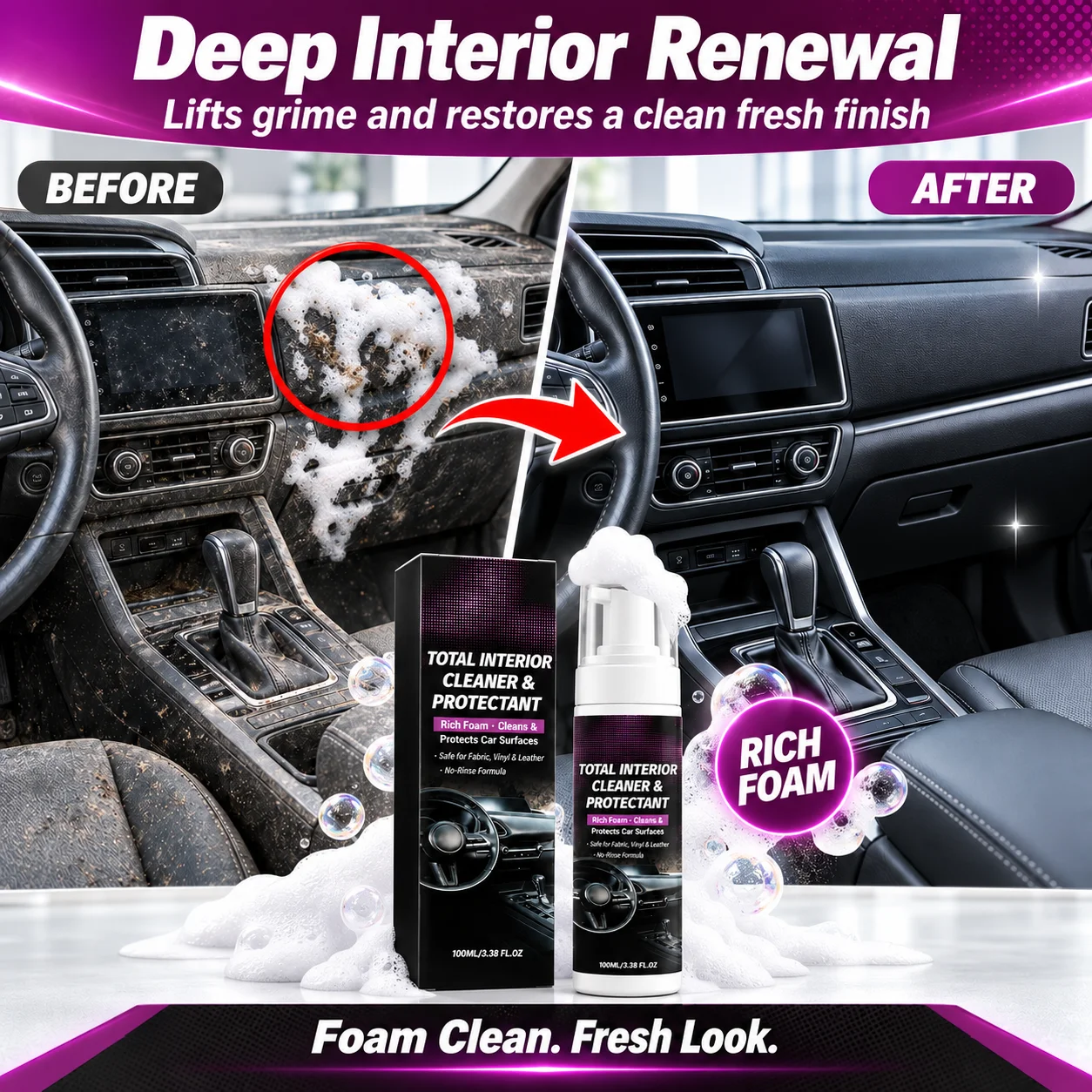 Спрей-пена для чистки салона а – обзор и цена Seat Cleaner Fabric
