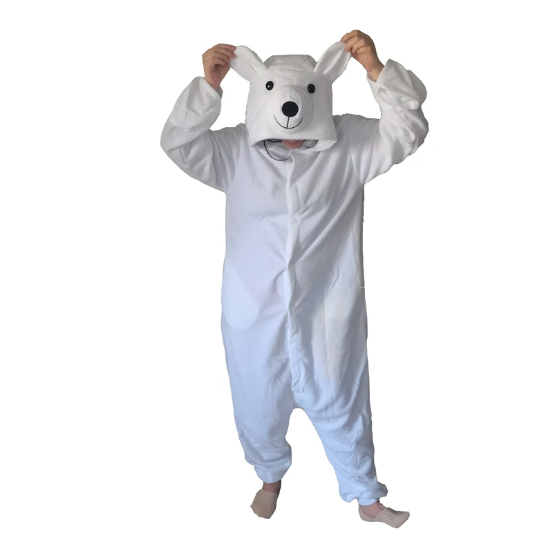 Cartoon Pijamas Polar Bear Onesies For Adults Kigurumi Pajamas Women Anime Costume Men Cosplay Pyjama For Halloween Party Gift