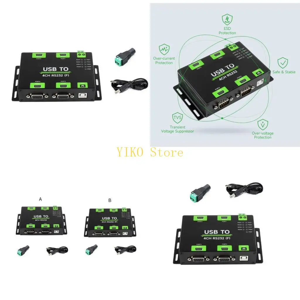 

K32C USB в 4-канальный преобразователь RS232 поддерживает множественное преобразование связи