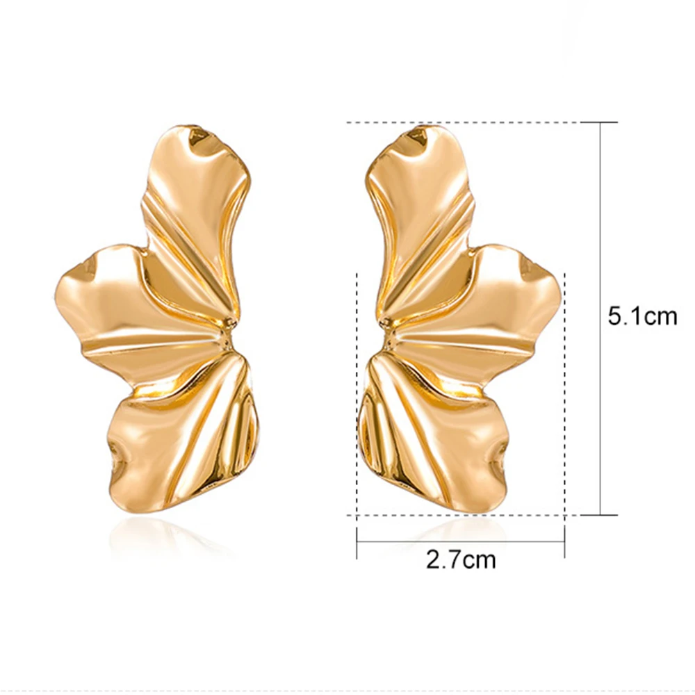 Punk Party Vintage Geometric Clip on Earrings for Women Simple Trendy Petal Earrings 2023 Trendy Ear Jewelry Accessories Gift