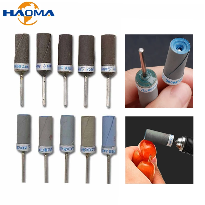 180-10000Grit Cylinder Sandpaper Rod 2.35mm Sand Paper Bar Abrasive Rotary Tools for Jewelry jade Making