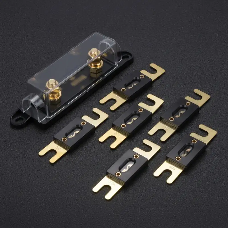 1pc ANL Fuse Holder Bolt-on Type Automotive Fusible Link with High Quality Fuse for Car Audio Amplifier Protection