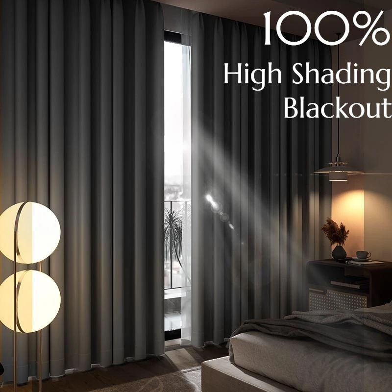 1 Panel Moder Curtains For Livingroom High Shaing Curtain 100% For Blackout Bedroom Curtain Thick Blinds Drapes Door