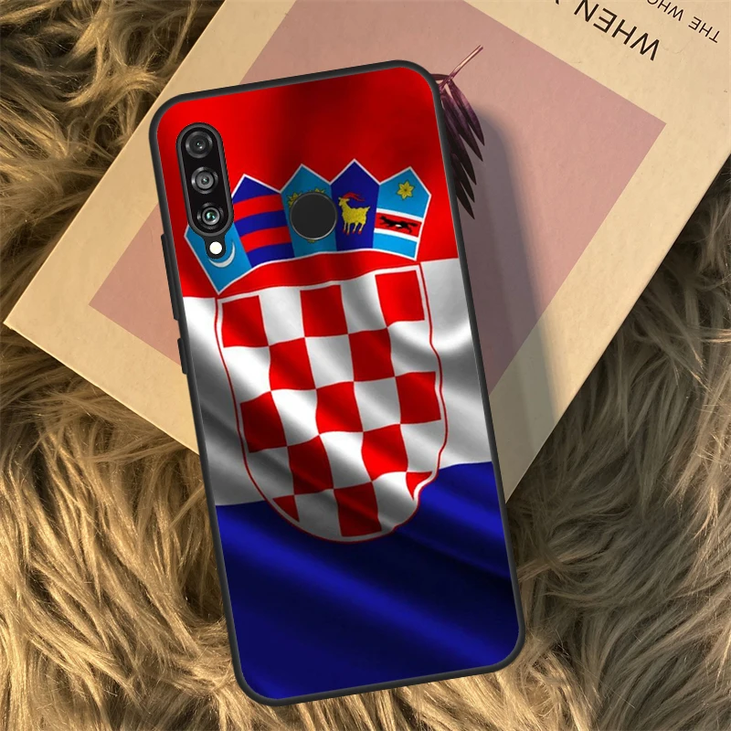크로아티아 국기 화웨이 노바 9 10 SE 3i 7i 8i 11i 12i Y60 Y61 Y70 Y72 Y73 Y90 Y91 P20 P30 P40 라이트 케이스