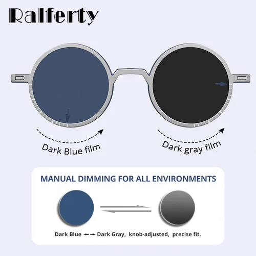 Imagen 2 del producto Gafas de sol magnéticas, lentes ND ajustables polarizadas 3 en 1, gafas graduadas con Clip, gafas Vintage para hombres y mujeres para conducir