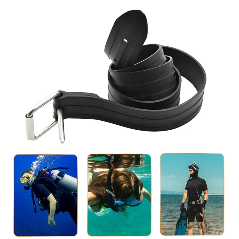 Verstelbare Rubber Duiken Gewicht Riem Met Roestvrij Stalen Gesp Snorkelen Singels Voor Duiken, Spearfishing Drop Shipping