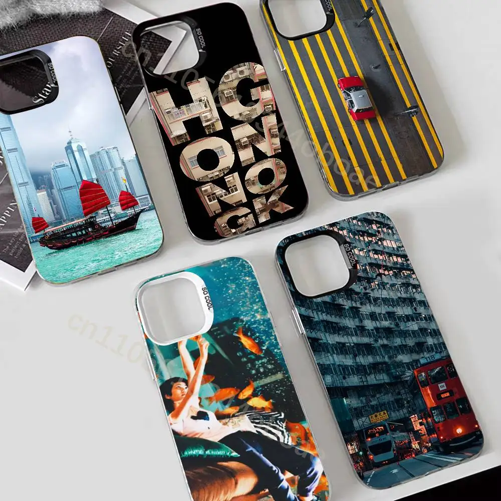 

City Honkong Vibe Phone Case For iPhone 17,16,15,14,13,12,11,Pro,Max,Plus Soft Black Cover
