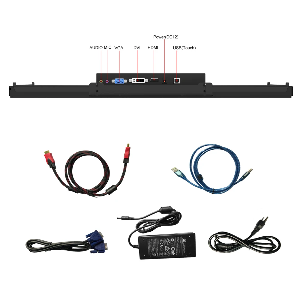 21.5 Inch 10 Points Industrial Wall Embedded Mount Lcd Display General Touch Open Frame Touch Screen Monitor