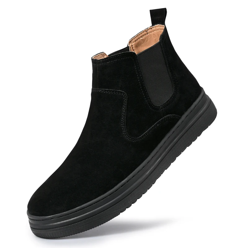 

2025 new plus size men's casual shoes, thick soled leather shoes, hand sewn loafers, fashionable men's shoes