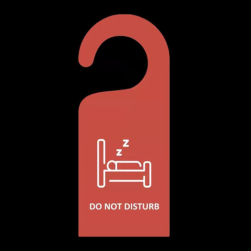 New 1pc PVC Do Not Disturb Door Sign Hanging Sign Shop Pendant Room Cleaning Double-sided Door Tags For Club Cafe Hotel
