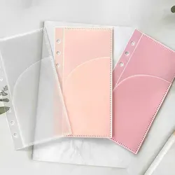 5pcs A6 Notebook Inner Pocket Bag PP Separator Budget Book Loose Leaf Cash Banknote Holder Organizer Storage Pouch Stationery