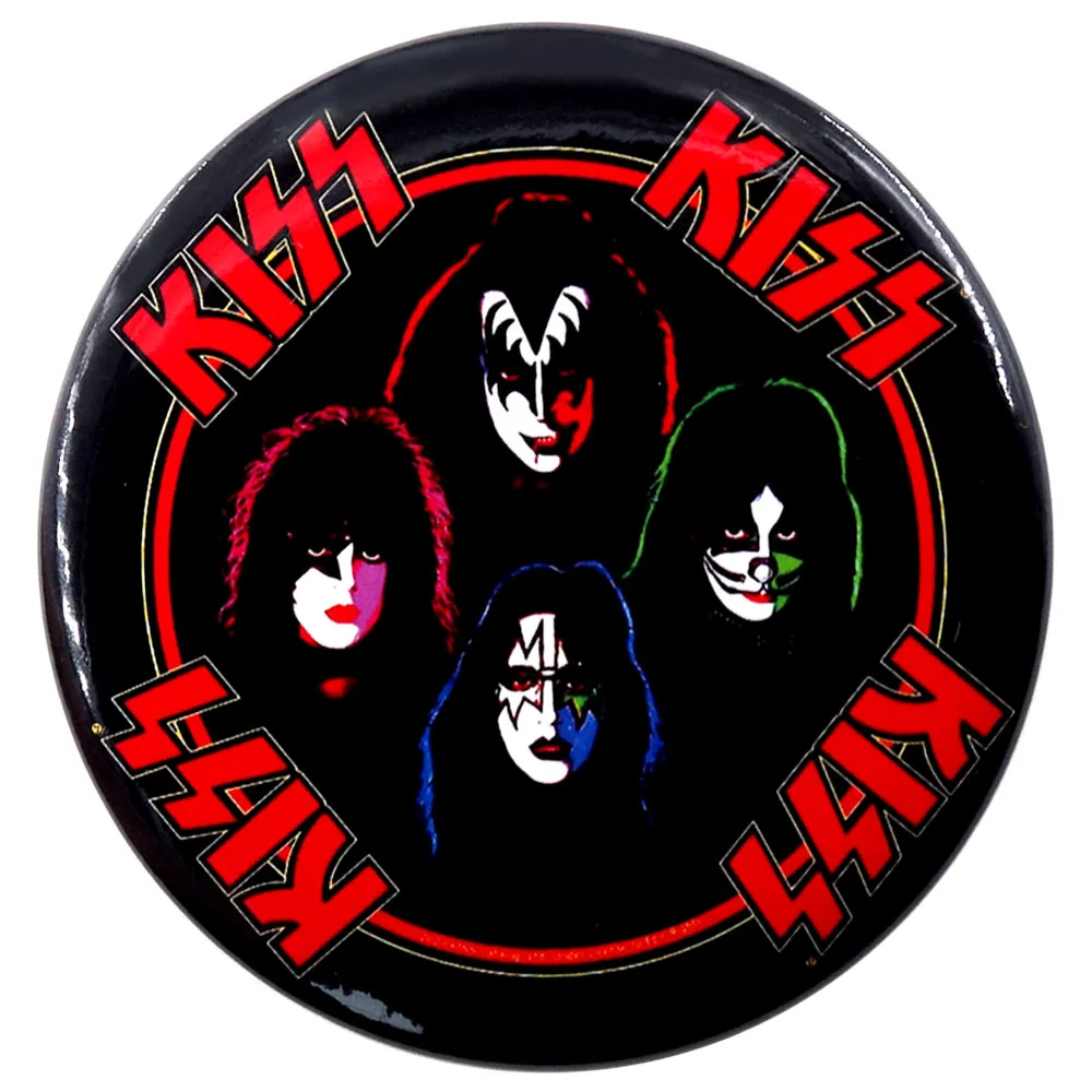 Rock Demon Kiss Band Rock And Roll Pin Back Buttons for Backpack Badges Brooch Jewelry Decorate 58MM Round