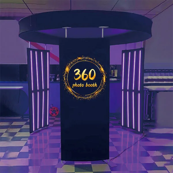 360 Photo Booth Enclosure Cube Portable Vogue Photo Booth Inflable Photo Booth Enclosure Backdrop With Color Led Lights