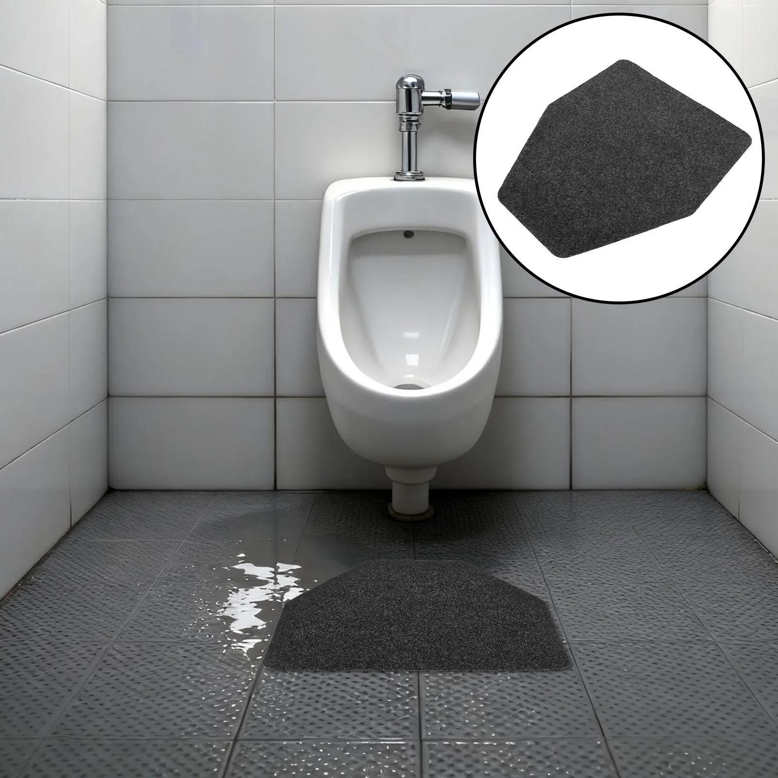 

Комплект из 4 коммерческих напольных ковриков для писсуаров: моющиеся, нескользящие, впитывающие, многоразовые, для мужских туалетов, защита от брызг, для общественных мест