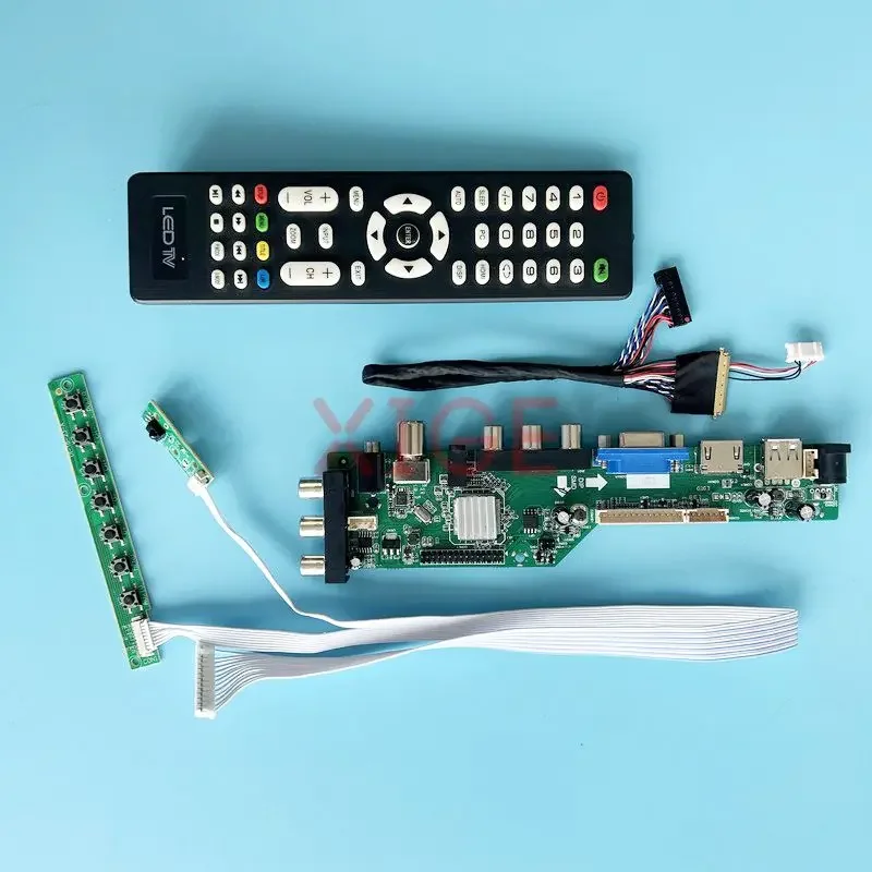 

Для LTN156AT26 LTN156AT27 плата контроллера 40-контактный LVDS дисплей для ноутбука 15,6 "сделай сам комплект USB + DHMI + VGA + 2AV 1366x768 DVB цифровой сигнал