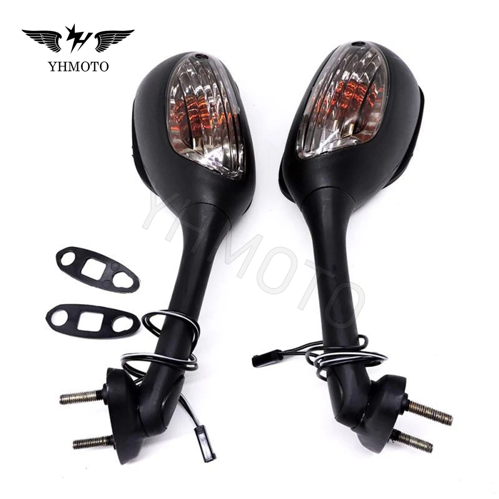 For Suzuki GSXR GSX-R 600 750 1000 56600-47H01 56600-47H00 Motorcycle Motorrad Spiegel LED Turn Signals Rear View Side Mirrors