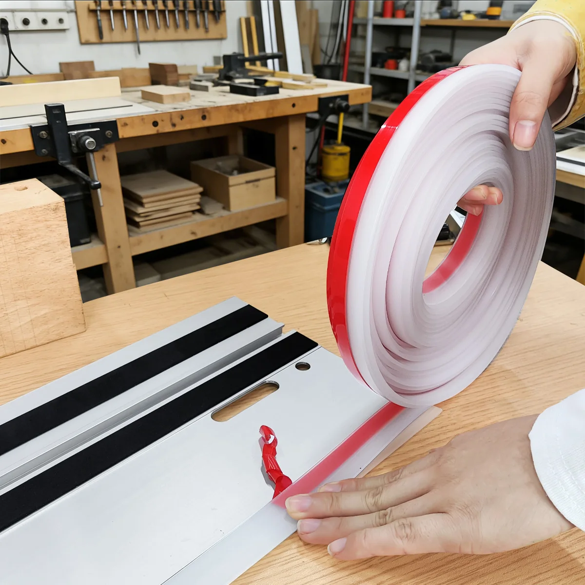 

10-метровая прозрачная защитная полоса от обломков, прочная защитная лента для направляющих, сменные направляющие для дисковых пил, аксессуар для дисковой пилы