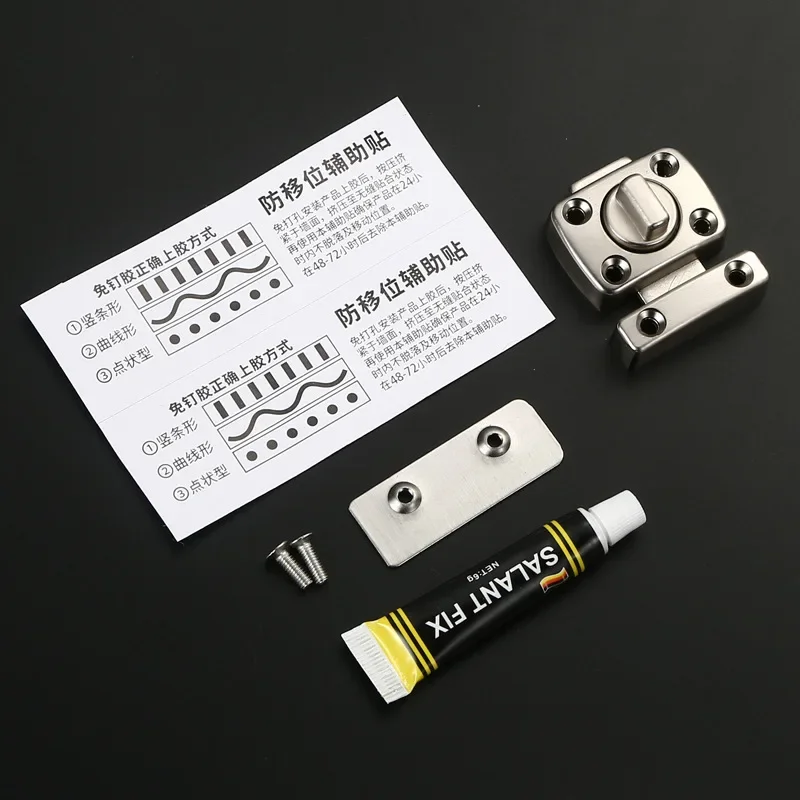 مزلاج باب مربع، أبازيم قفل دوارة لليسار واليمين، أبازيم قفل متوفرة، إدراجات سميكة #6