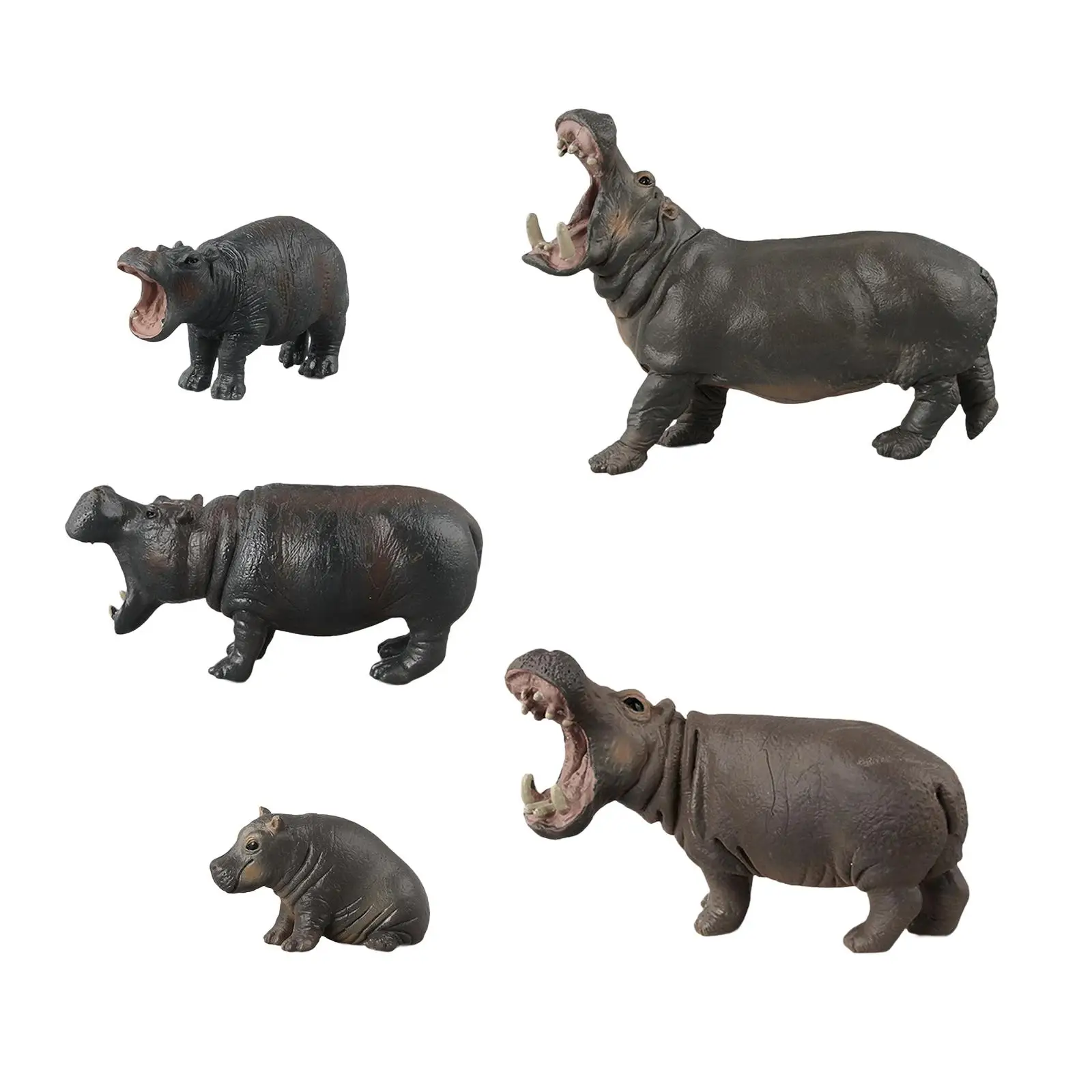 Figuras de animales de 5 piezas, regalo navideño para niños, niños africanos