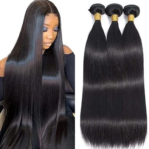 Imagen 1 del producto Sleek Malaysia-extensiones de cabello humano liso, mechones de cabello Remy, 1/3/4 piezas