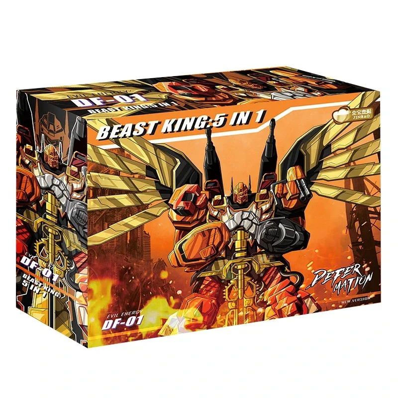 Jinbao 45 ซม.Transformation 5 In 1 Predaking ของเล่นอะนิเมะ Devastator KO G1 หุ่นยนต์รูปเด็กเด็กของขวัญเด็ก