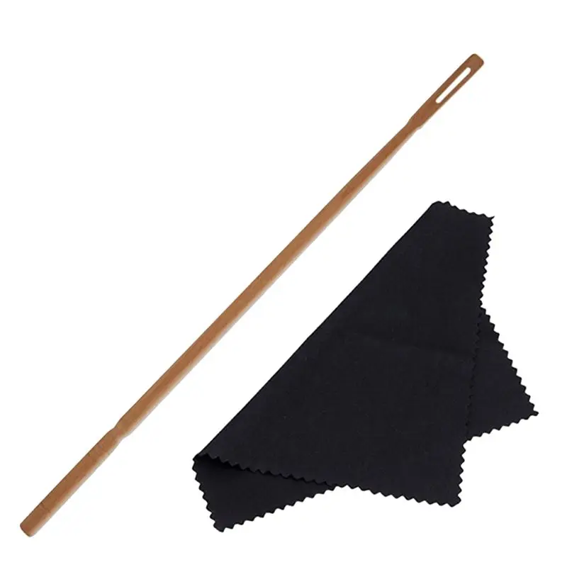 Flute Cleaning Flute Cleaning Rod With Cloth Flute Cleaning Kit Woodwind Musical Instruments Accessories-ABHG