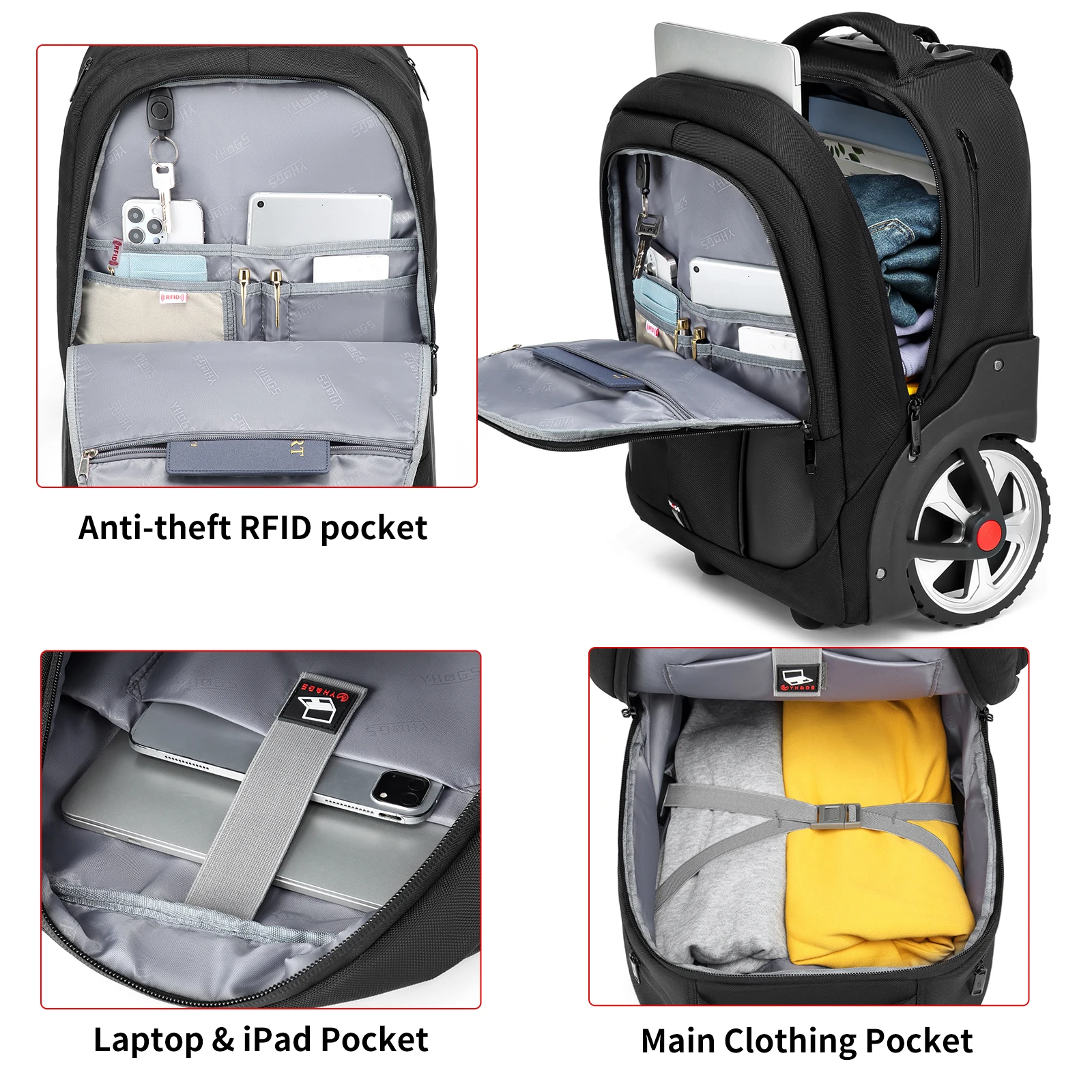 20 inch Rolling Luggage Backpa - огляд і ціна Laptop Accessories Organizer Bag