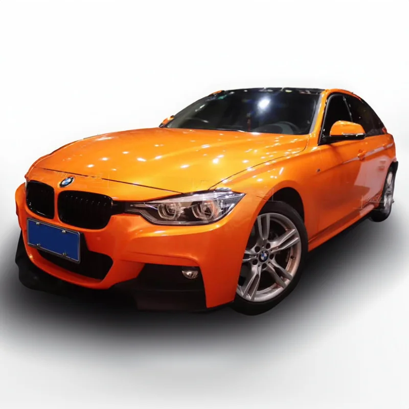 Factory Promotion Price Gloss Electro Metallic Hot Orange Auto Vehicle Wrap Clear Vinyl Sticker Car Wrapping