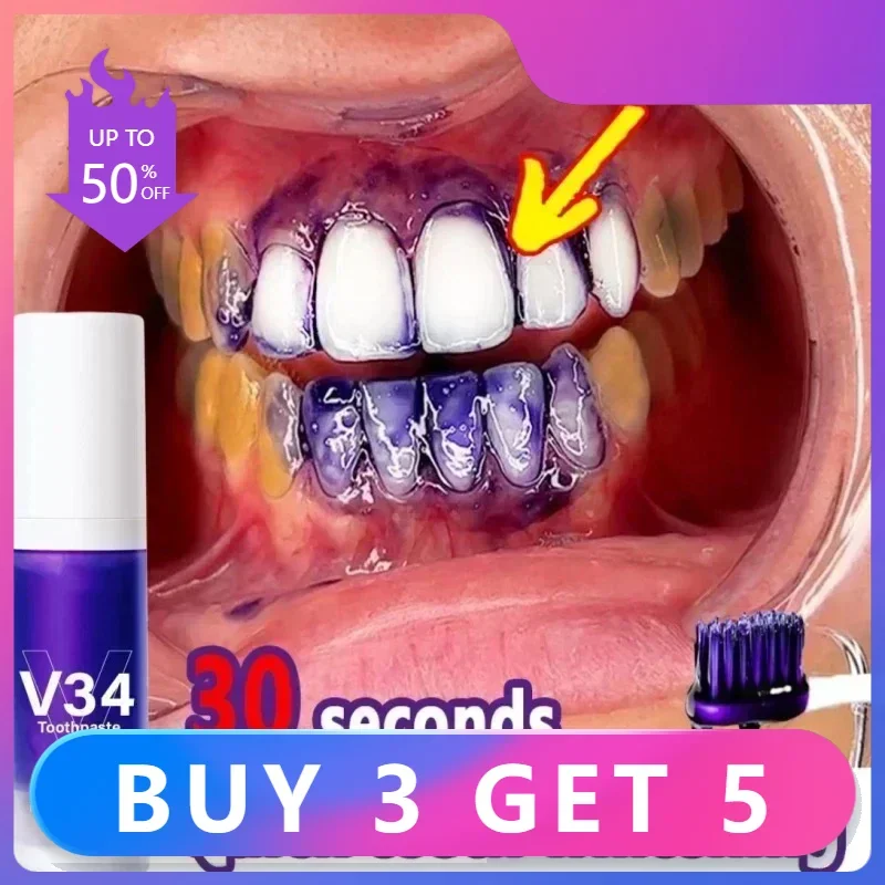 ²⁰²⁵ Teeth Whitening Toothpaste Dental Care Remove Plaque Dental Calculus Tooth Stain Eliminate Smoke Stain Tea Stain Clean Mout