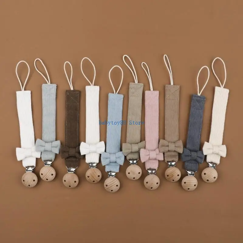 Y4UD Portable Pacifier Strap Infant Pacifier Lanyard Teething Toy Holder Bow Designs