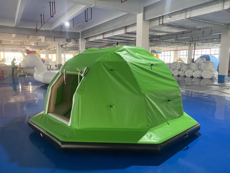 Waterproof PVC Floating Island Tent Family Camping Water Raft Portable Tent Newly