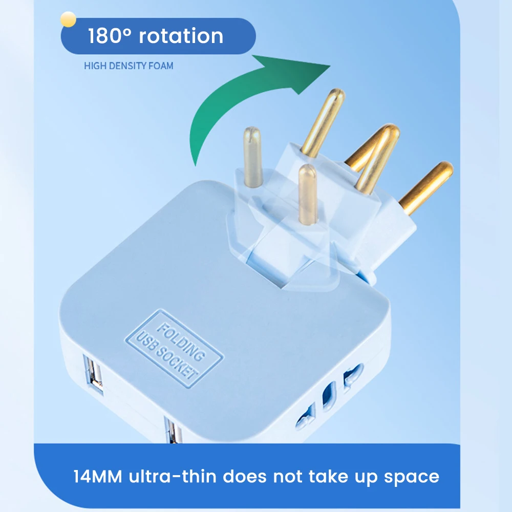 3 en 1 UE enchufe adaptador plegable 180 grados rotación inalámbrico enchufe enchufes para teléfono móvil convertidor de carga