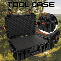 Large Tool box on wheels Shockproof Hard Case Portable Trolley Tool box Wheeled Safety Protector Tool Storage Box Tool Case