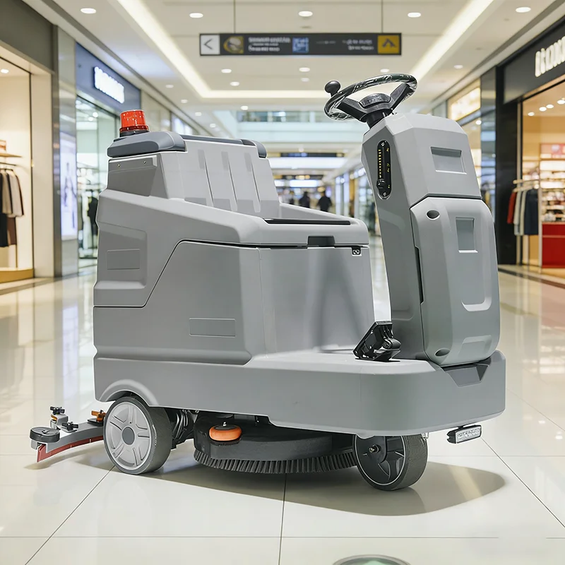 Automatic Industrial Floor Cleaning Machine 3800m2/h Ride-On Floor Scrubber Sweeper Commercial Driving Parking Lot Garage