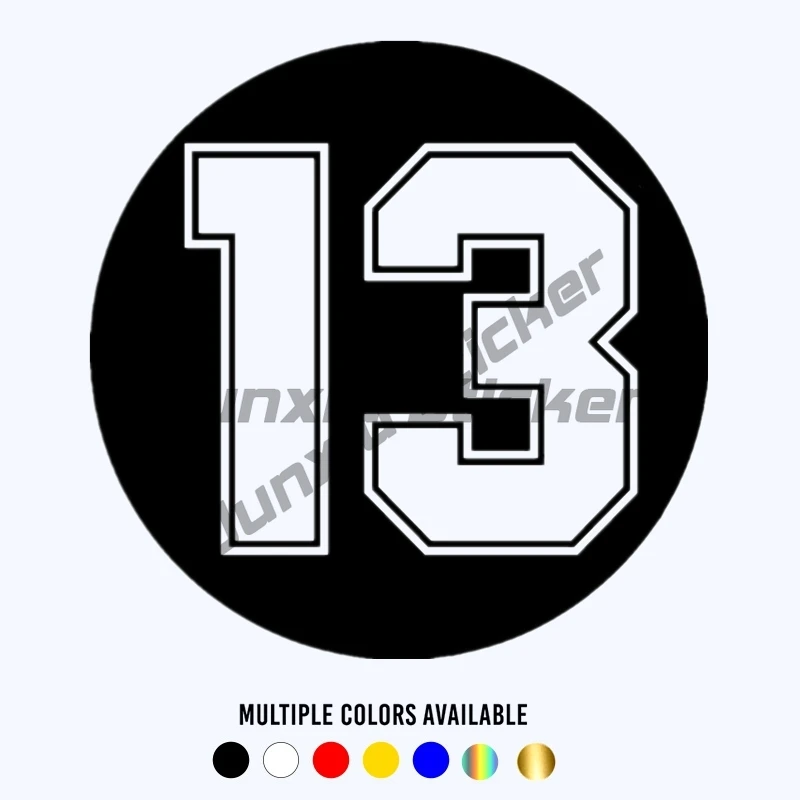 

Funny Vinyl Decal Various Sizes Racing Number 13 Car Sticker Waterproof Auto Decors on Truck Bumper Rear Window