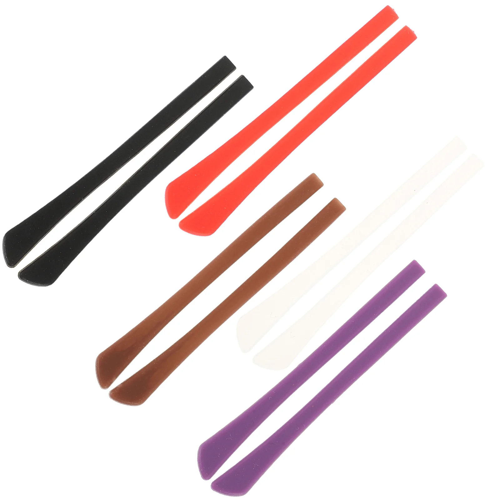 5 paia di coprigambe antiscivolo coprigambe antiscivolo ganci per occhiali impugnature in silicone accessori per occhiali strumenti di riparazione occhiali