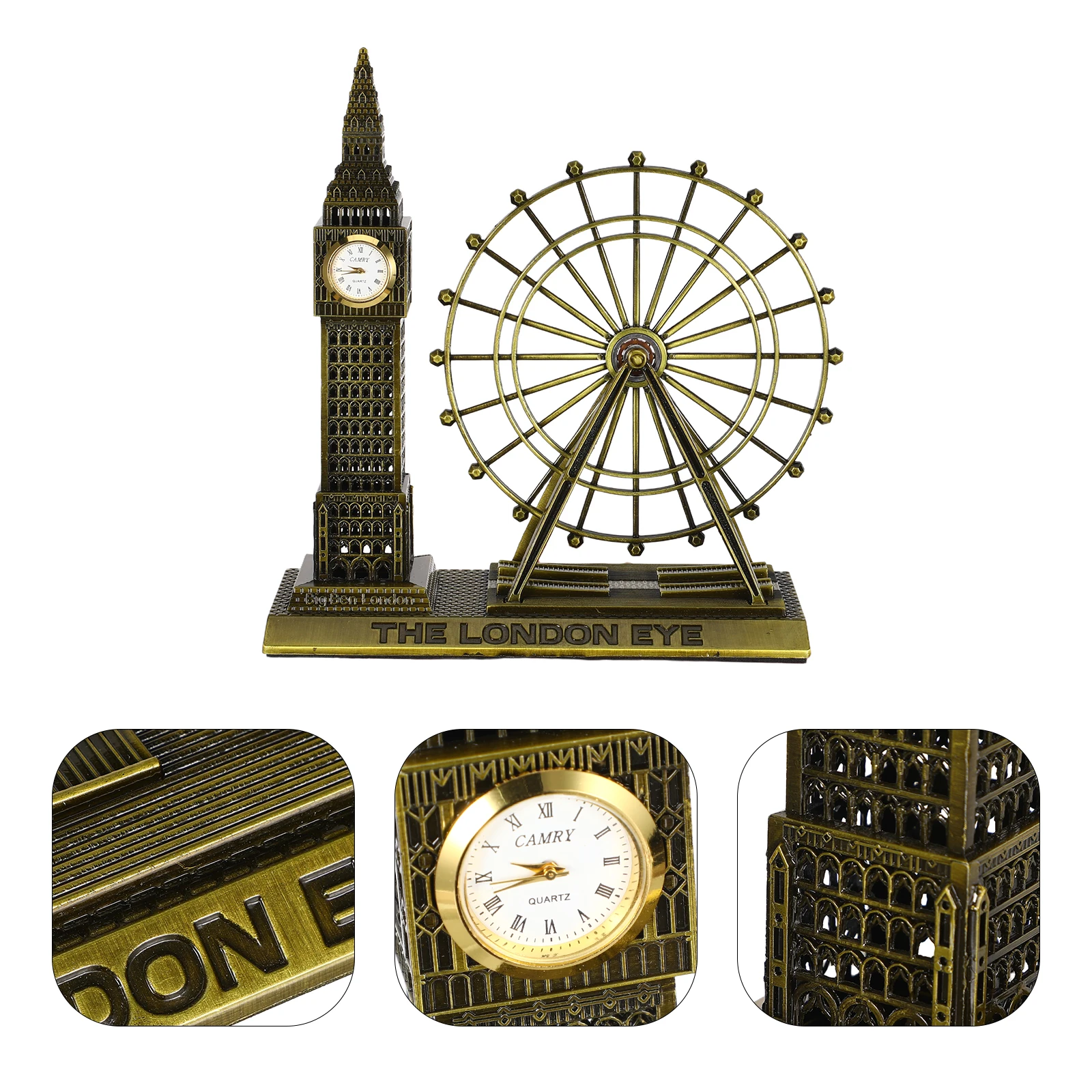 

British Architectural Ornaments Decor Gift London Zinc Alloy Europe Style Home Decoration Travel Clock Tower Statue