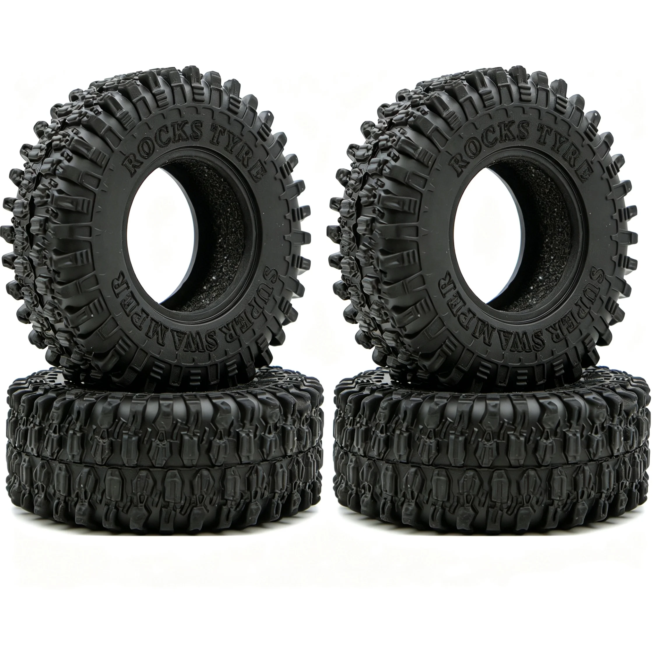 TxxRcss 1.0 Inch Sticky Soft Tires 52 * 19mm for TRX-4M SCX24 1/18 1/24 Wheels Upgrades, High Viscosity RC Crawler Rubber Tyre (