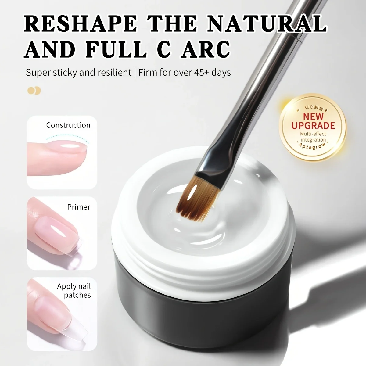 Klej budowlany MORDDA w kolorze czarnym, łatwy w formowaniu, trwały i wzmocniony klej bazowy, uniwersalny klej do lakieru do paznokci.