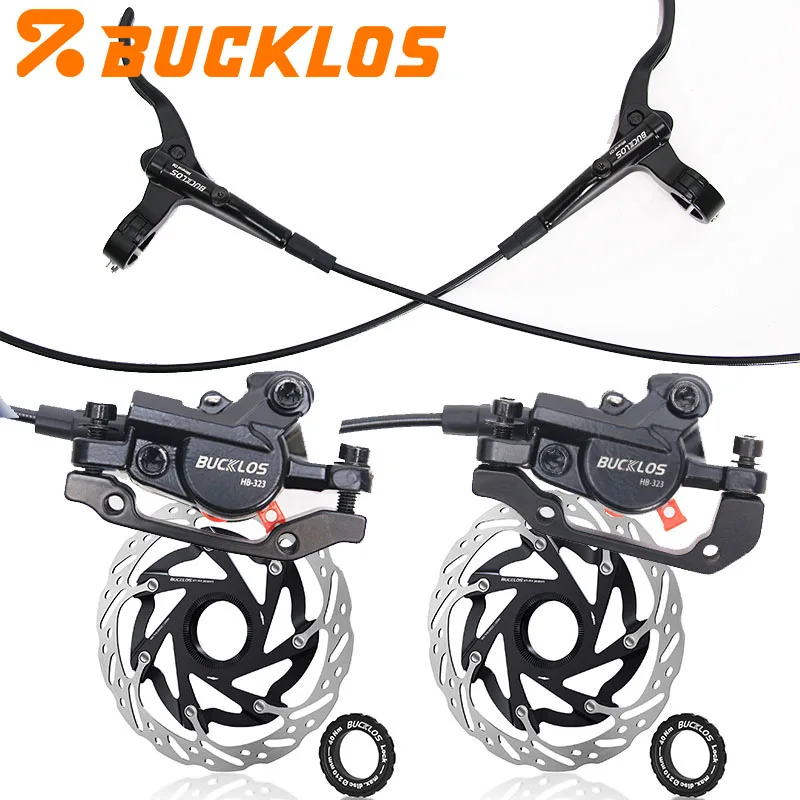 

BUCKLOS Bike Hydraulic Brakes 160MM Centerlock Bicycle Disc Brake Set Center Lock Road Mountain Bike Hydraulic Brakes Disc