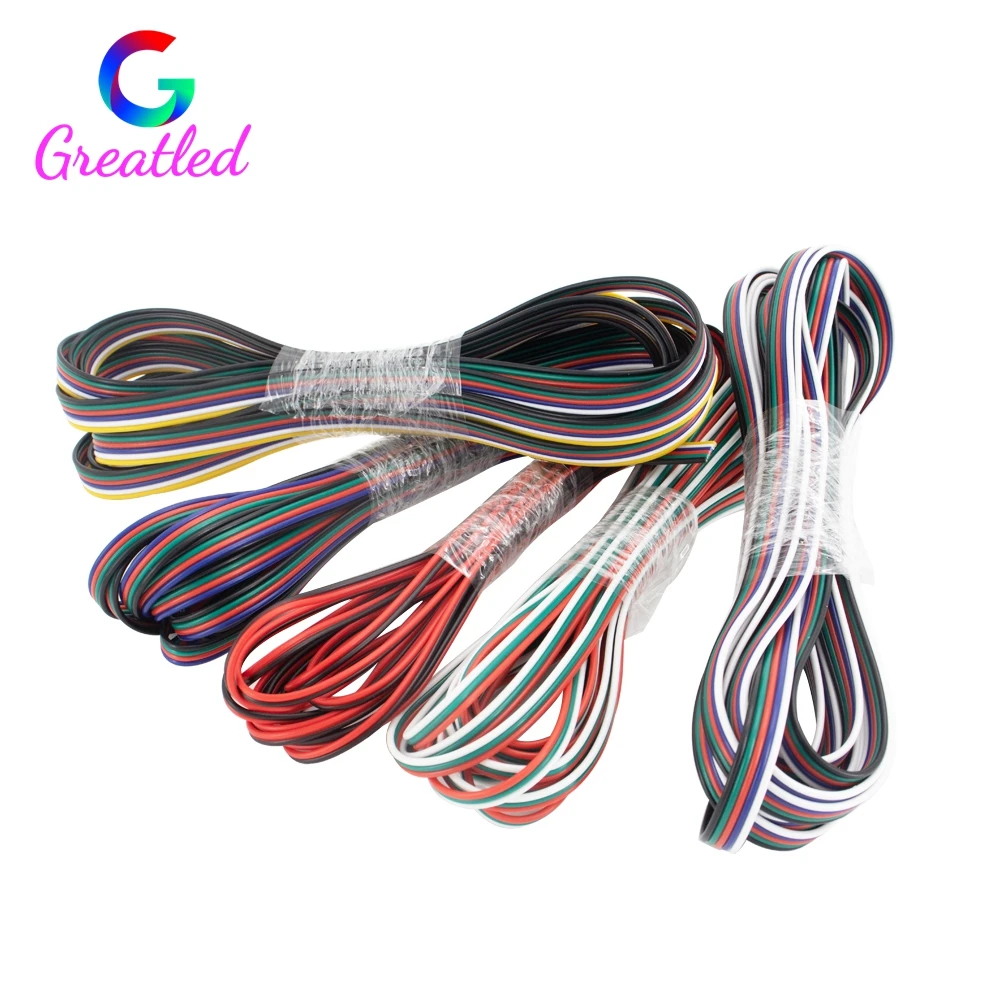 

Led Wire Cable 22AWG 2/3/4/5/6Pin For WS2811 WS2812B WS2815 SK6812 5050 2835 Led Strip Light 1m/5m/10m/20m/50m/100m